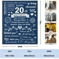 thumbnail image 2 of Best 20th Birthday Decorations for Women/Men Blanket 60"x50", Birthday Gift Ideas for 20 Year Old Female Blankets, Happy 20th Birthday Gifts for Woman/Man, Sweet 20th Birthday Gifts for Girls/Boys, 2 of 6