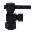 thumbnail image 3 of Westbrass D103BL-62 1/4-Turn Lever Handle Angle Stop Valve, 1/2" IPS x 3/8" OD, Matte Black, 3 of 6
