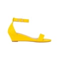 thumbnail image 2 of Women's Adjustable Ankle Strap Open Toe Low Wedge Sandal Comfortable Platform Heeled Sandals, 2 of 5