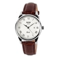 thumbnail image 1 of Reloj de Pulsera de Cuarzo para Hombre Kuymtek con Números Romanos y Correa de piel, Casual, Resistente al agua, 1 of 6