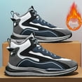 thumbnail image 3 of Men's High-Top Winter Sneakers - Upper & EVA Cushioned Sole, Lace-Up Winter Shoes with Arch Support, Black/White/Gray/Navy Blue/More Colors Available - Casual & Formal Cold-Weather Footwear for Men, 3 of 5