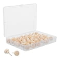 thumbnail image 1 of HONMEET 50 Pcs Decorative Push Pins for Wall in Light Yellow Metal for Office Use and DIY Projects, 1 of 6