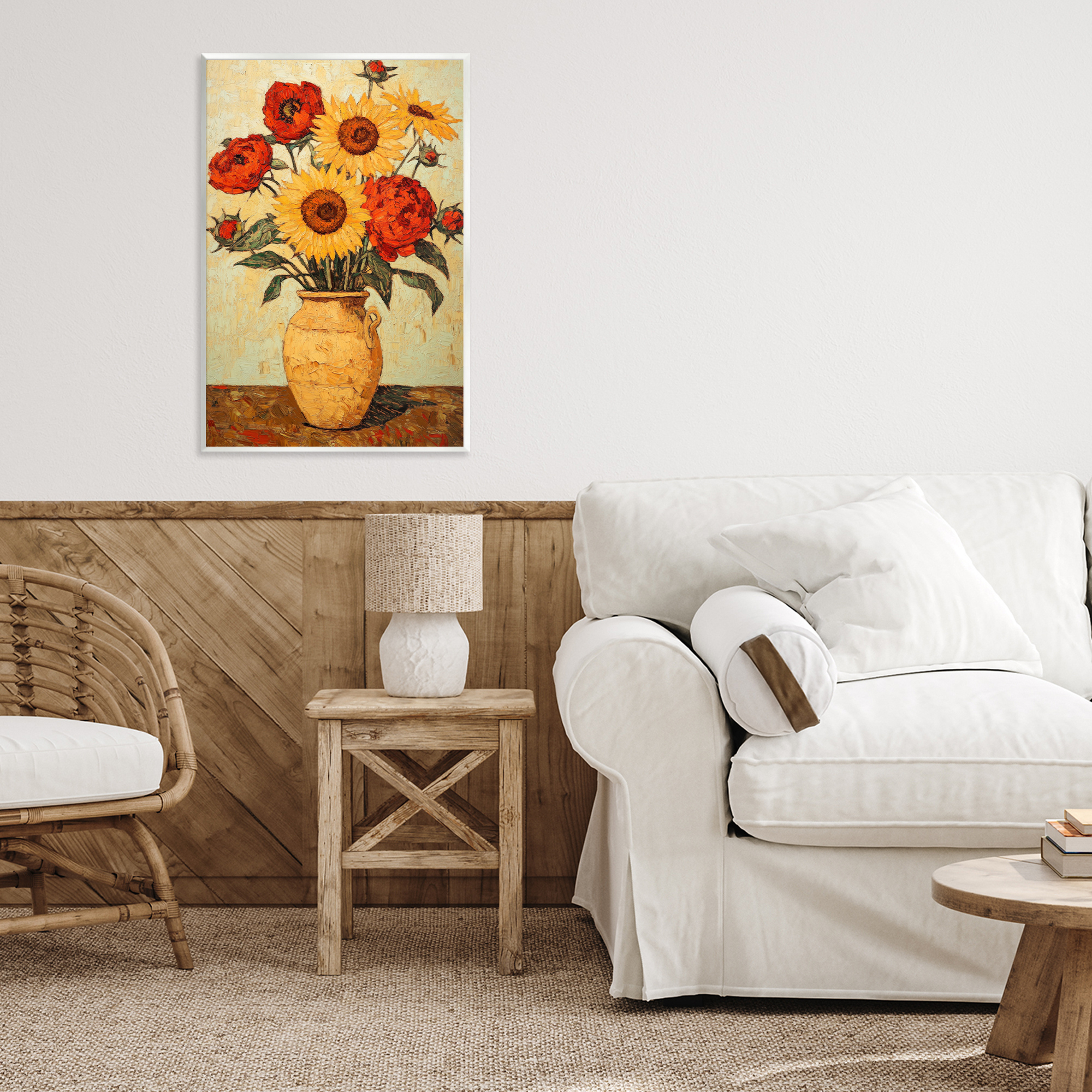 Rustic Flower Display Wall Plaque Art, design by Petal Prints Design