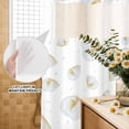 thumbnail image 3 of No Hook Shower Curtain, White Conch Coastal Shower Curtains for Bathroom with See Through Top Window, Nautical Summer Beach Ocean Sea Waterproof & Washable Bath Curtain Stand Up Stall 36"x72", 3 of 9