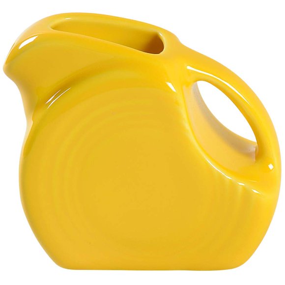 Homer Laughlin Miniature 5 oz Disc Pitcher, Daffodil