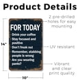 thumbnail image 2 of For Today Stabbing People is Wrong 10 Inch x 14 Inch Novelty Plastic Sign Durable Weatherproof UV Protected Perfect for Offices Man Caves Fun Gag Gift for Friends Crafted in the USA, 2 of 5