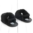 thumbnail image 4 of 2 Pack Infant Baby Girls Sandals Elastic Back Strap Flats Slippers Soft Toddles Princess Shoes Faux Fur Slides Shoes First Walker House Shoes, 4 of 7