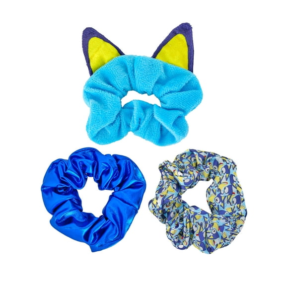 Bluey Girls' 3-Piece Scrunchie Set