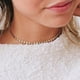 thumbnail image 4 of Collar de acero inoxidable dorado, collar de cadena redonda simple, collar chapado en oro para mujer, cadena de clavícula, 4 of 6