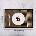thumbnail image 2 of Sets de Table en Bambou pour Table à Manger Ensemble de 4 Sets de Table Résistants aux Taches et à la Chaleur Durables et Robustes pour Table de Cuisine (Noir), 2 of 5