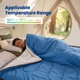 thumbnail image 4 of Sweetcrispy Double Sleeping Bag 2 Person Queen Size All Season Waterproof Camping Hiking Backpacking, Blue, 4 of 9