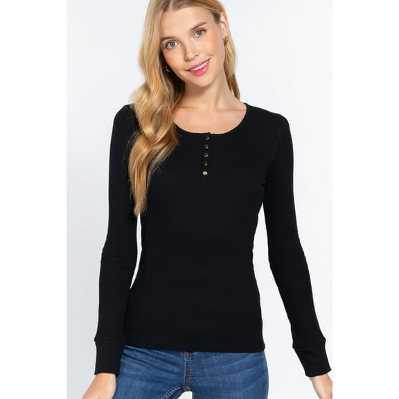 Long Slv Scoop Neck Thermal Top S