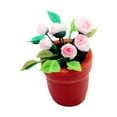 thumbnail image 3 of HILABEE 1:6 1:12 Échelle Maison de Poupée en Pot Fleurs Fée Jardin Décor Classique Enfant Jouet Résine Fleurs Roses, 3 of 9