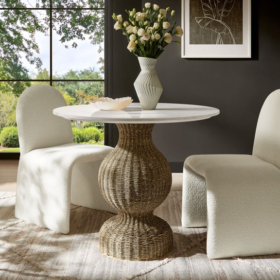 Modway Zale Dining Table in White Natural