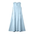 thumbnail image 7 of Bxsruta Womens Maxi Dress Casual V Neck Sleeveless Flowy Long Dresses with Pockets, 7 of 7