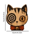thumbnail image 2 of Vintage Halloween Cat Wooden Block, Primitive Rustic Farmhouse Tabletop Figurine, Tray Desktop Sign, Spooky Wooden Centerpiece Signs for Home Office Halloween Party Decorations(B), 2 of 8