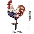 thumbnail image 5 of Patriotic Rooster Metal Yard Stake 11.8 Inch American Flag 2D Design Weather Resistant Outdoor Garden Decor for Fourth of July Lawn Patio, 5 of 8