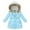 Light blue, variant on GYRATEDREAM Girl's Winter Coat Jacket Hooded Kids Toddler Parka Outwear Warm Cotton Puffer Hooded Jacket 4-10T