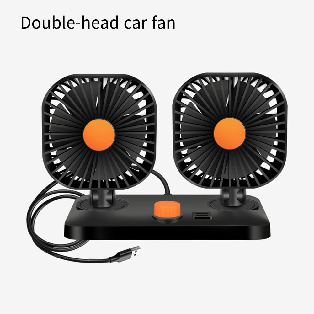 Car Fan Cooling 12V 24V Car Fan Dual Head Usb Car Fan 2 Speeds Double Fan