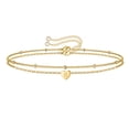 thumbnail image 1 of Pulsera con colgante de letra de amor de playa de verano con 26 letras y corazón de melocotón de moda europea y americana, 1 of 1