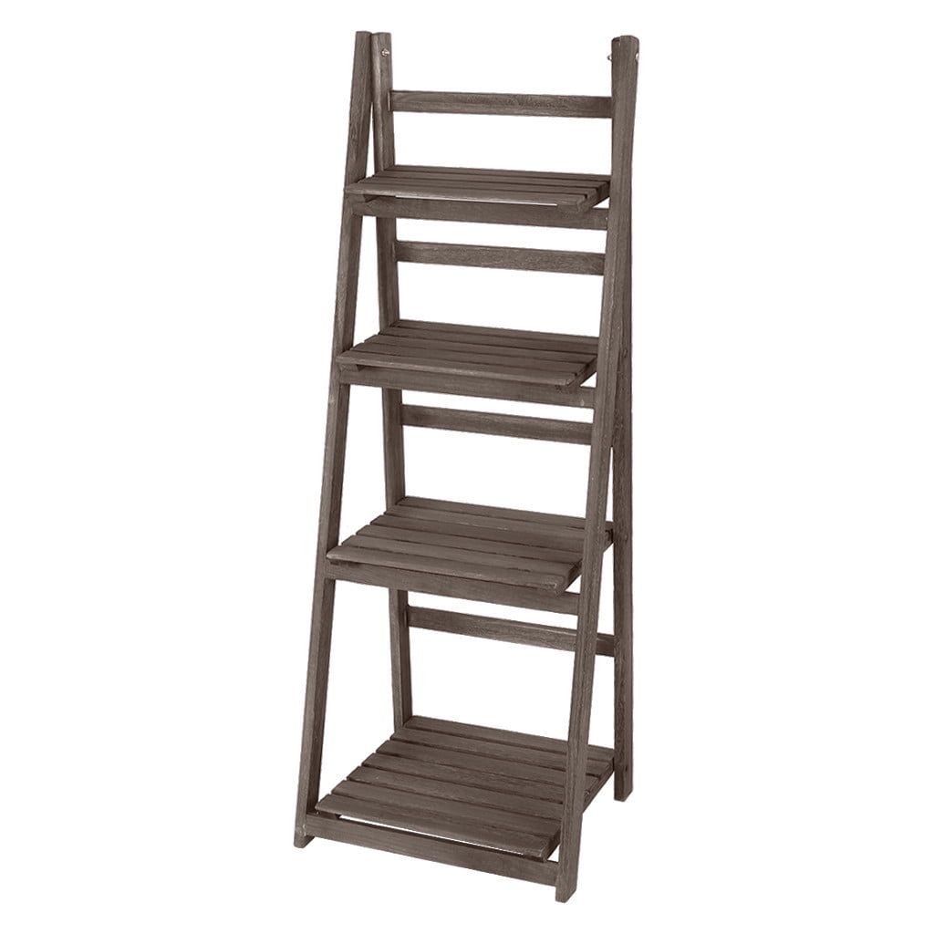 Foldable Ladder Shelf Plant Stand Indoor Flower Pot Stand Garden