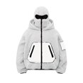 thumbnail image 1 of MHFRRA Sudadera con Capucha y Forro, Chaqueta con Cremallera, Jersey Suave y Cómodo para Uso Deportivo Informal Al Aire Libre Blanco, 1 of 2