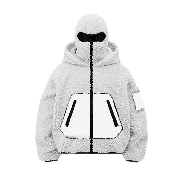 MHFRRA Sudadera con Capucha y Forro, Chaqueta con Cremallera, Jersey Suave y Cómodo para Uso Deportivo Informal Al Aire Libre Blanco