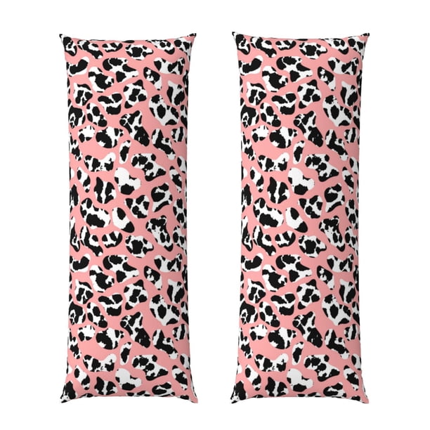 Balery Cow Animal Skin Funda Protectora para Almohada Corporal de Algodón Hipoalergénico con Cierre(55 x 21 pulgadas), Almohadas No Incluidas