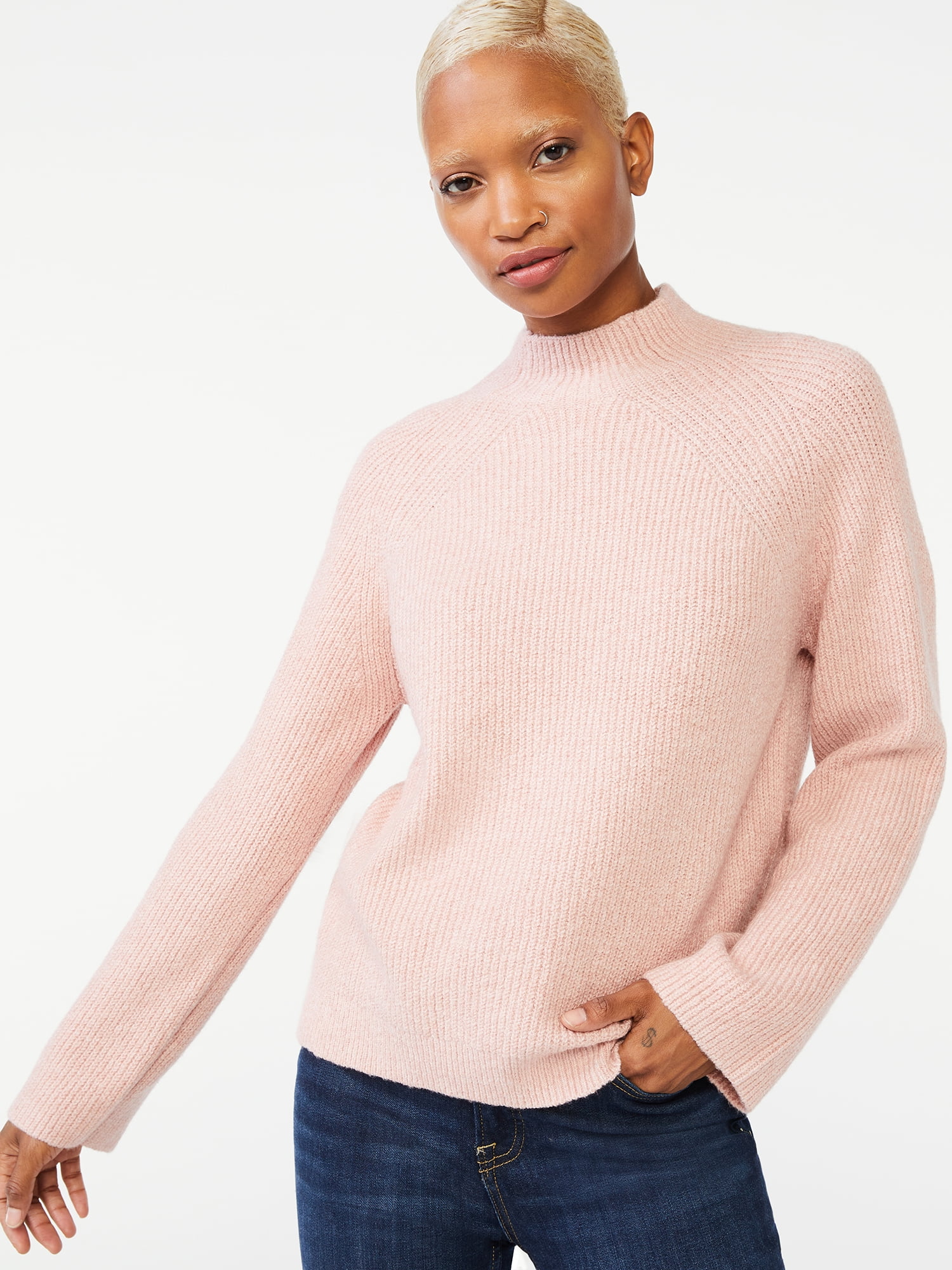 Free Assembly Women's Mock Neck Sweater 