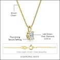 thumbnail image 5 of Dazzlingrock Collection IGI Certified 2.00 Cttw Oval Solitaire Lab Grown White Diamond 4 Prong Pendant Necklace with 18 inch Gold Chain for Women in 18K Solid Yellow Gold, 5 of 6