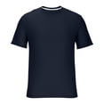 thumbnail image 6 of Men's Casual T-Shirt, Soft Polyester Round Neck Short Sleeve Top, Solid Color Basic Tee for Everyday Wear, 6 of 9