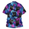 thumbnail image 4 of Mens Shirt Cat Printed Button Down Short Sleeve Summer Tops Comfortable Breathable Outdoor Relaxed Fit Men's Dress Shirts, 4 of 4