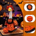 thumbnail image 5 of Porch Goose Halloween Outfit Wizard Witch Yard Statue Costume Dress & Hat | Classic Witchy Halloween Aesthetic, Pumpkin Pattern, Secure Fit for Garden Statues, Durable Spooky Halloween Decor, 5 of 6