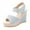 Blue, variant on 2024 Women's Boho Wedge Sandals Open Toe Ankle Strap Summer Casual Platform High Heel Sandals Pink