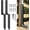 2 Pack/Black, variant on Fence Post Repair Kit - Quick Fix Broken/Leaning 4x4/6x6 Wood Posts Support with One-Piece Steel Anchor & Stakes (Thickened 11-Gauge, 2-Pack)