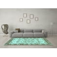 thumbnail image 3 of Ahgly Company Indoor Rectangle Abstract Light Blue Modern Area Rugs, 5' x 8', 3 of 4