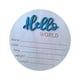 thumbnail image 4 of Letrero de recuerdo para bebé recién nacido, letrero de madera con texto "Hola Mundo" para decoración de guardería, baby shower. Azul, 4 of 9