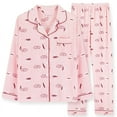 thumbnail image 5 of Pyjamas à Manches Longues pour Femmes Printemps et Automne Pyjamas cardigan à Revers polyester Coton Grande Taille Mode Décontractée Vêtements de Maison, 5 of 5