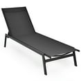 thumbnail image 3 of Costway  Patio Lounge Chair Chaise Recliner Back Adjustable Garden Deck Black, 3 of 10