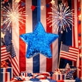 thumbnail image 6 of 12-Pack Blue Sequin Five-Pointed Star Hanging Decorations, Sparkly Star Ornaments for 4th of July Independence Day Patriotic Party, 6 of 9