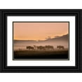thumbnail image 1 of Moglia, Fabrizio 18x13 Black Ornate Wood Framed with Double Matting Museum Art Print Titled - Early morning in Serengeti, 1 of 4