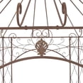 thumbnail image 4 of vidaXL Garden Pavilion Antique Brown 157.5"x101.6"x148.8" Iron, 4 of 5