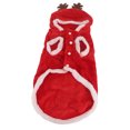 thumbnail image 1 of Disfraz de Navidad para perro, abrigo con capucha de Navidad con diseño de Papá Noel engrosado de felpa suave para perros pequeños y medianos, 1 of 8
