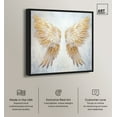 thumbnail image 2 of Elegant Angel Wings Canvas Elegant White Gold Wall Art by Art Remedy, Black Frame, 12" x 12", 2 of 7