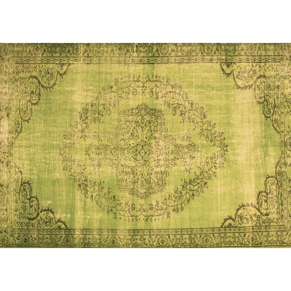 Ahgly Company Indoor Rectangle Abstract Brown Contemporary Area Rugs, 5' x 7'