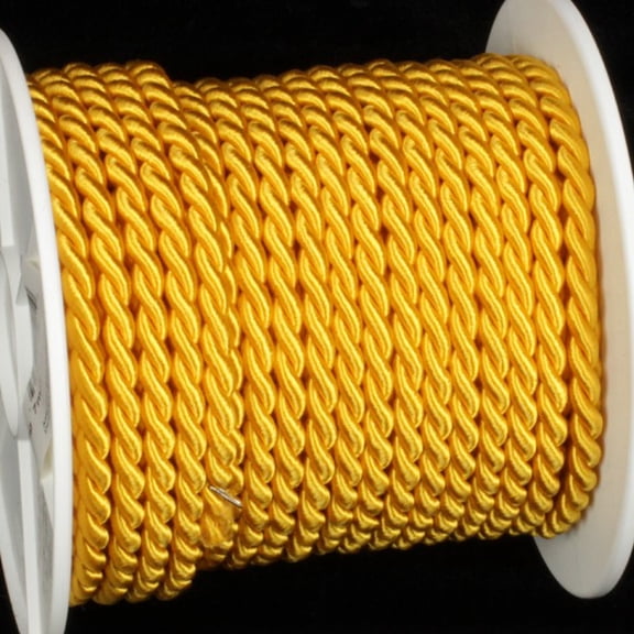 Yellow Braided Cording Craft Ribbon 0.25" x 27 Yards