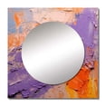 thumbnail image 2 of Designart "Developing Motions Abstract Expression" Abstract Painting Square Mirror Wall Decor Modern - Large Purple Square Bathroom Mirror - Square Printed Wall Mirror Art, 2 of 5
