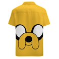 thumbnail image 4 of Adventure Time Dog Jake Men's Casual Button-Down Shirts Summer Short Sleeve Tee Shirt Daily Hawaiian Beach Shirt Top With Pocket, 4 of 9