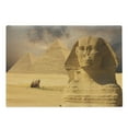 thumbnail image 1 of Egyptian Print Cutting Board, Sphinx Face Other Pyramids in Egypt Old Historical Monument, Decorative Tempered Glass Cutting and Serving Board, Large Size, Amber Sand Brown, by Ambesonne, 1 of 1