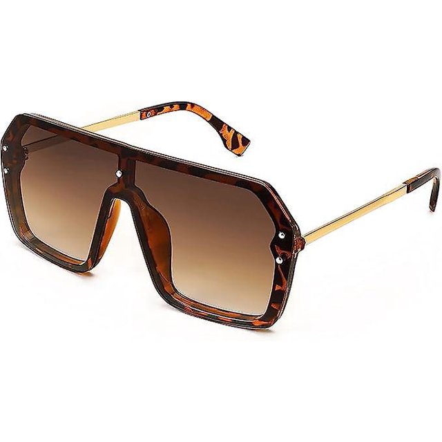 (double Tranches De Th Dans Un Cadre De Fleur De Haricot) Lunettes De Soleil Monobloc Classiques Sans Cadre Au Design Rtro Exquis Pour Hommes Et F
